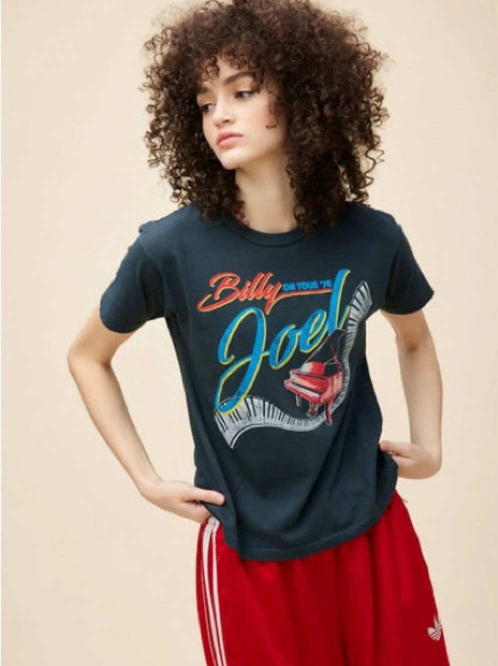 Daydreamer - Billy Joel Tour Ringer Tee vintage Black size small